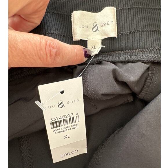 Lou & Grey NWT Black Comfort Stretch Lightweight Straight Leg Pants, XL - Picture 4 of 5